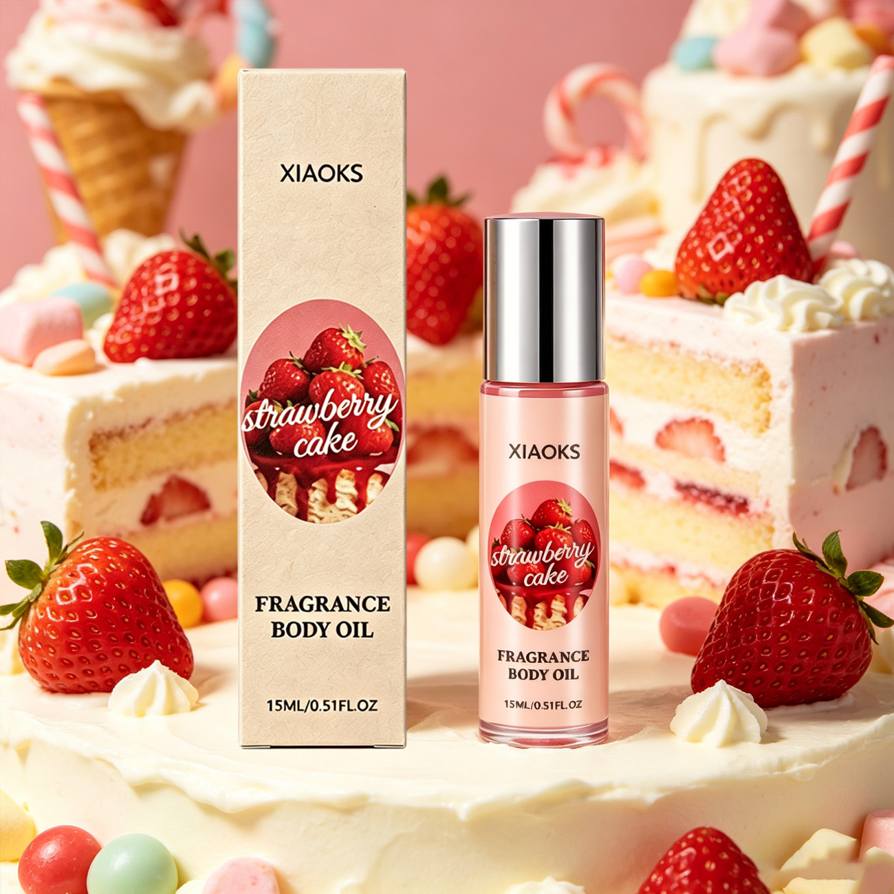 Perfume Floral Fragrance - 1 Bottle of Strawberry Cake Sweet