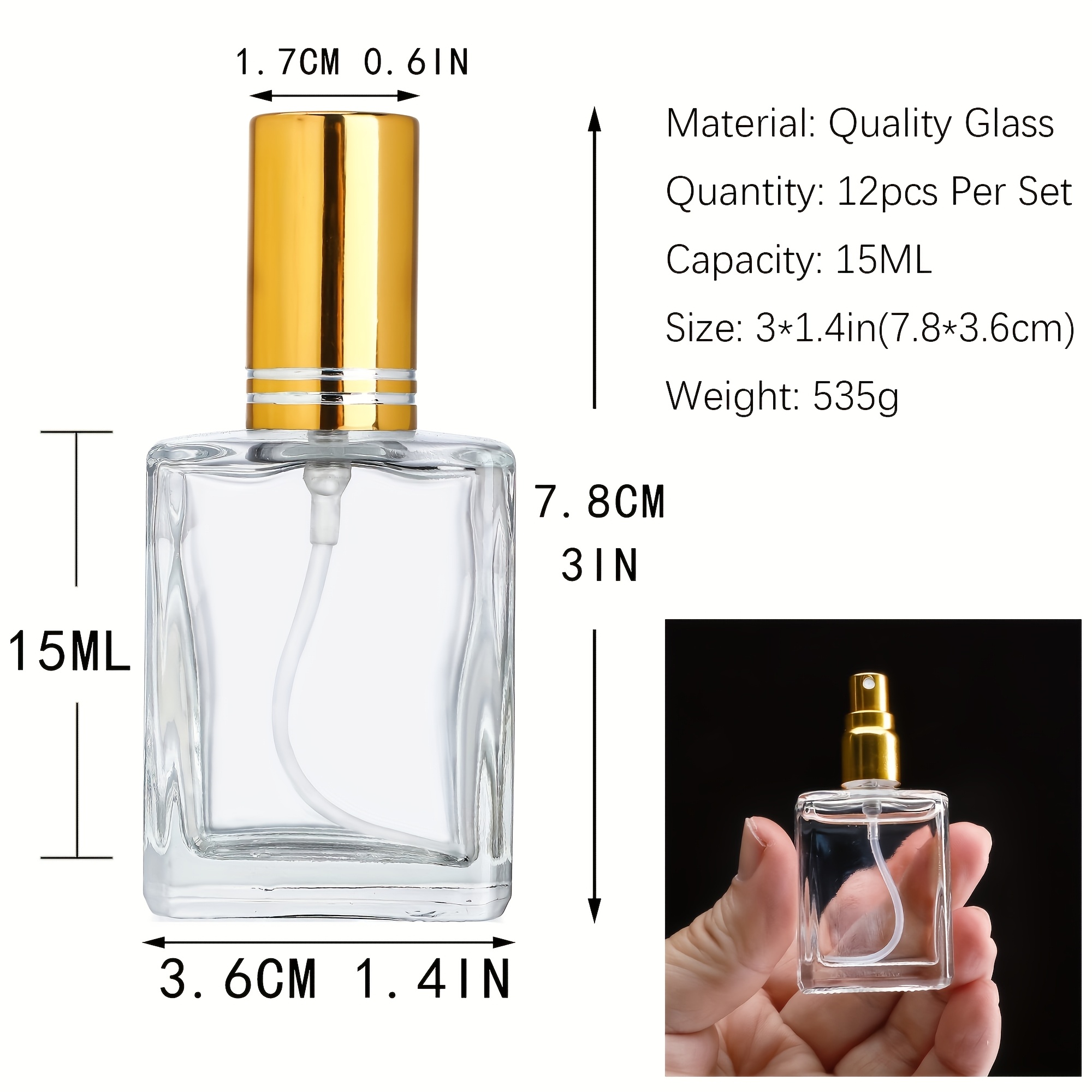 12pcs+6 accessories 15ml trans - Oud Perfume Spray review and price